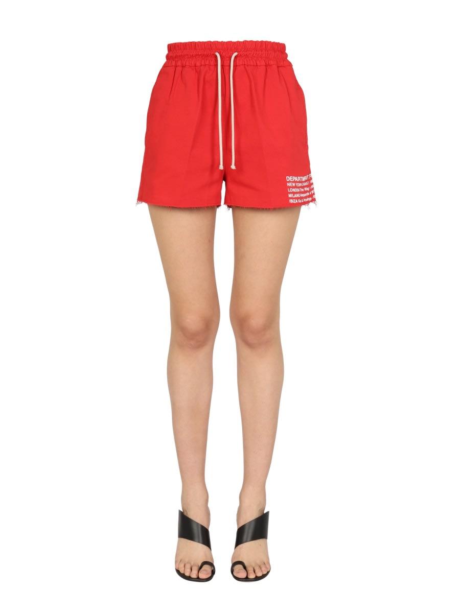 department five logo print shorts