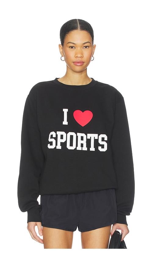 departure i love sports sweatshirt in black.