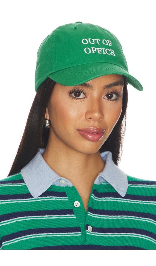 departure out of office cap in green.