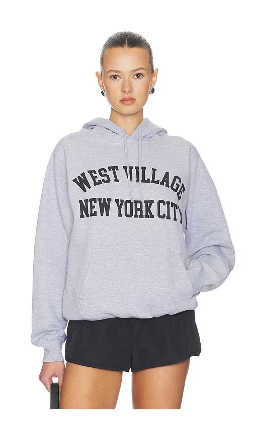 departure west village nyc hoodie in grey.