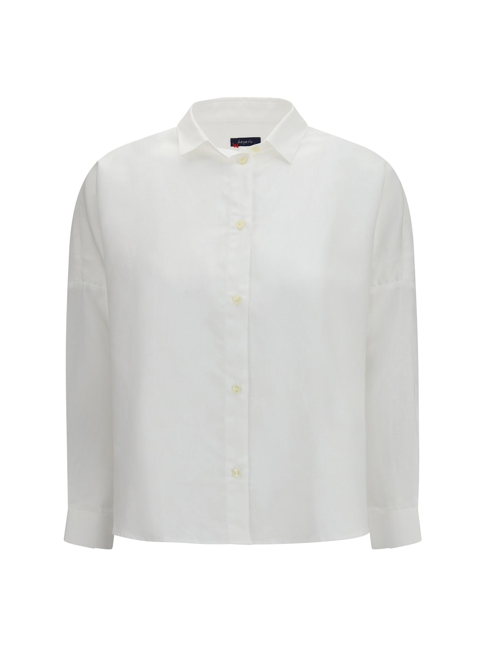 deperlu cotton and linen blend shirt