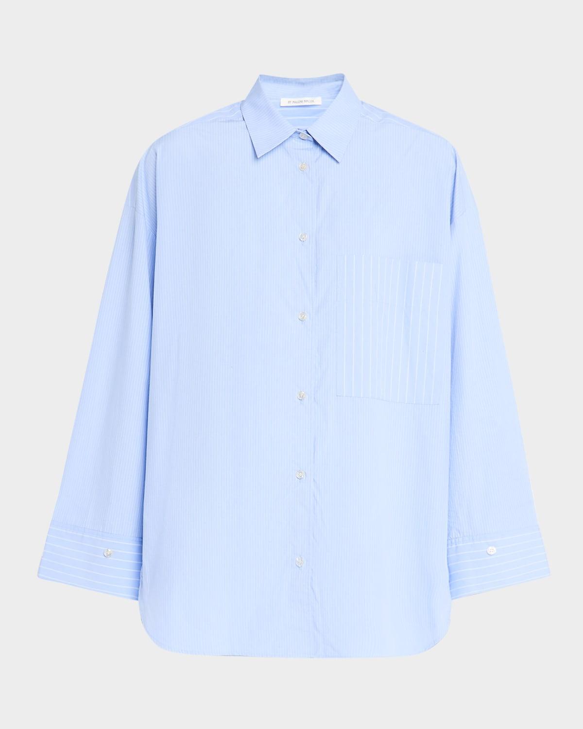 derris striped organic cotton shirt