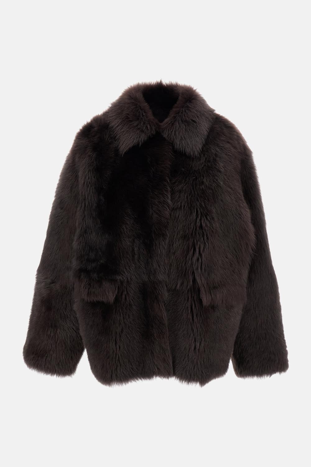 desa 1972 reversible shearling boxy jacket