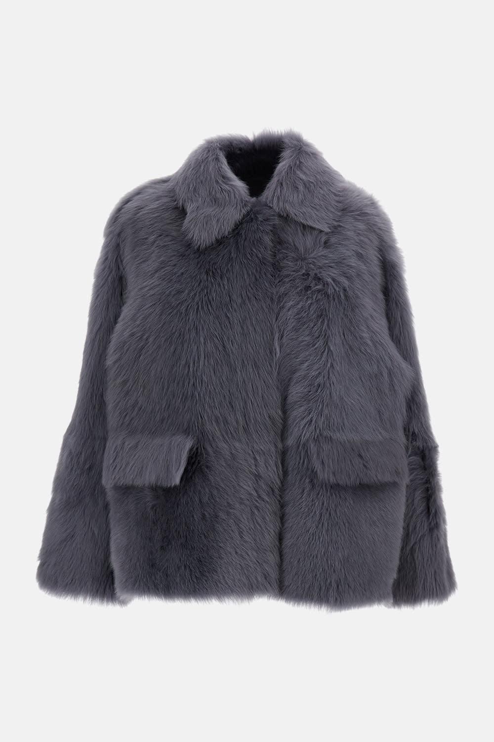 desa 1972 reversible shearling boxy jacket