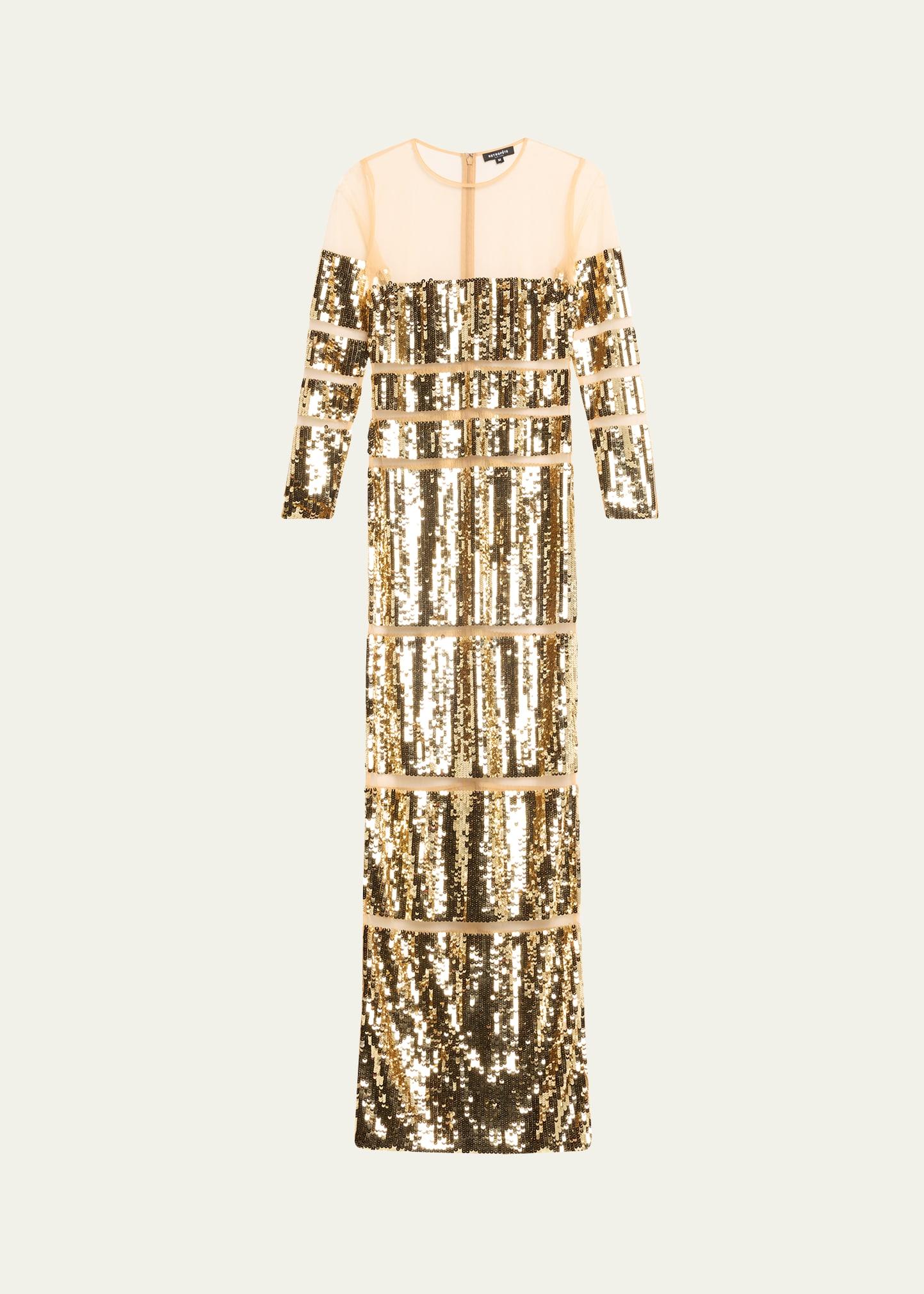 desi sequined panel dress