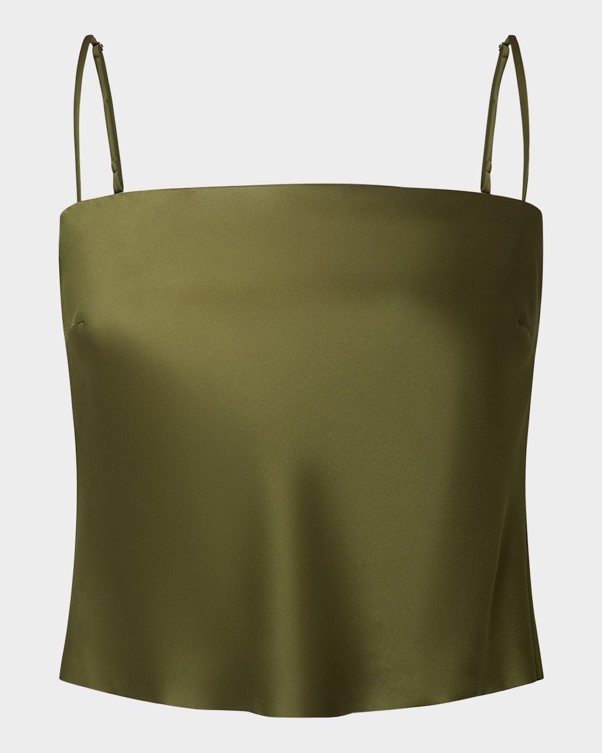detachable-strap satin top
