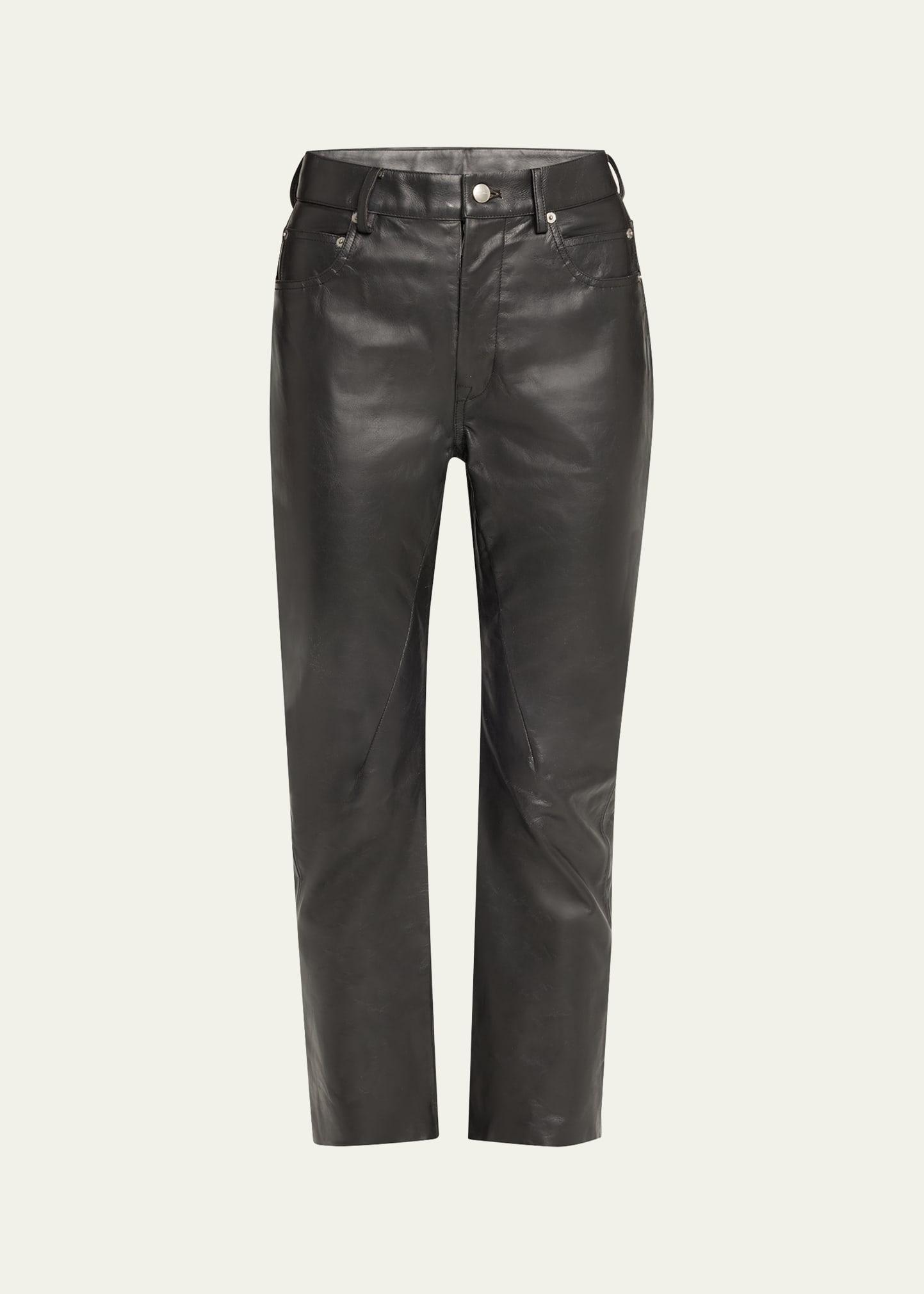 detroit bootcut leather pants