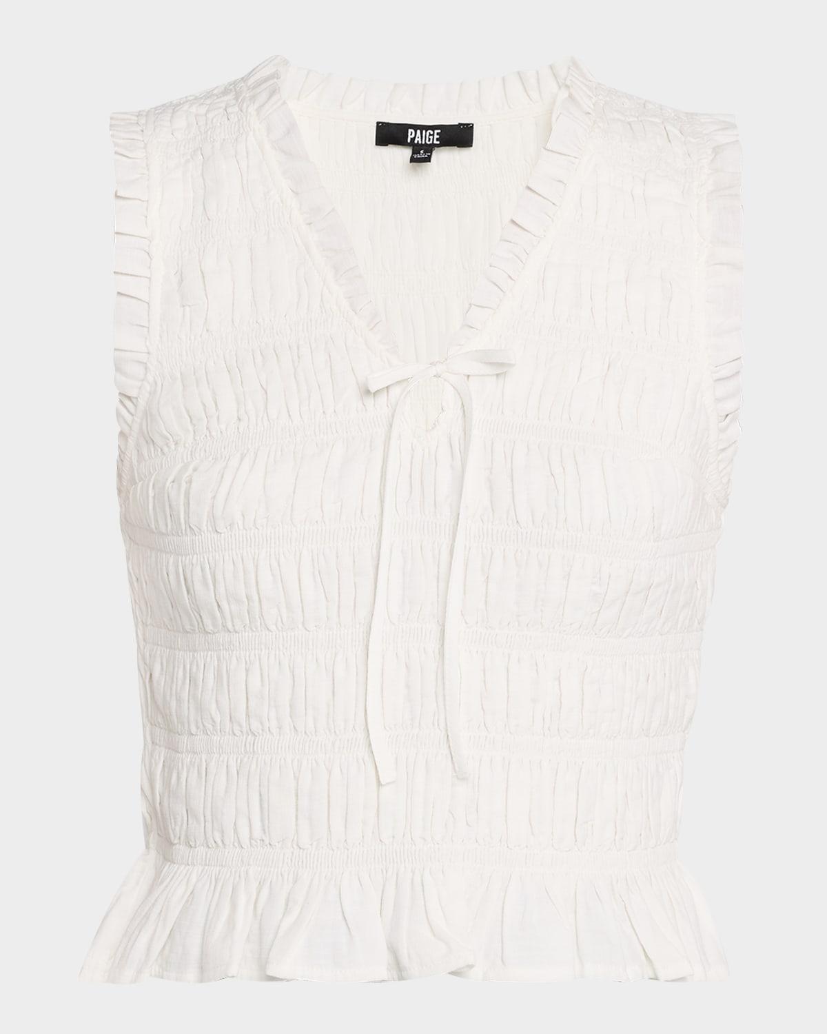 devi smocked sleeveless top