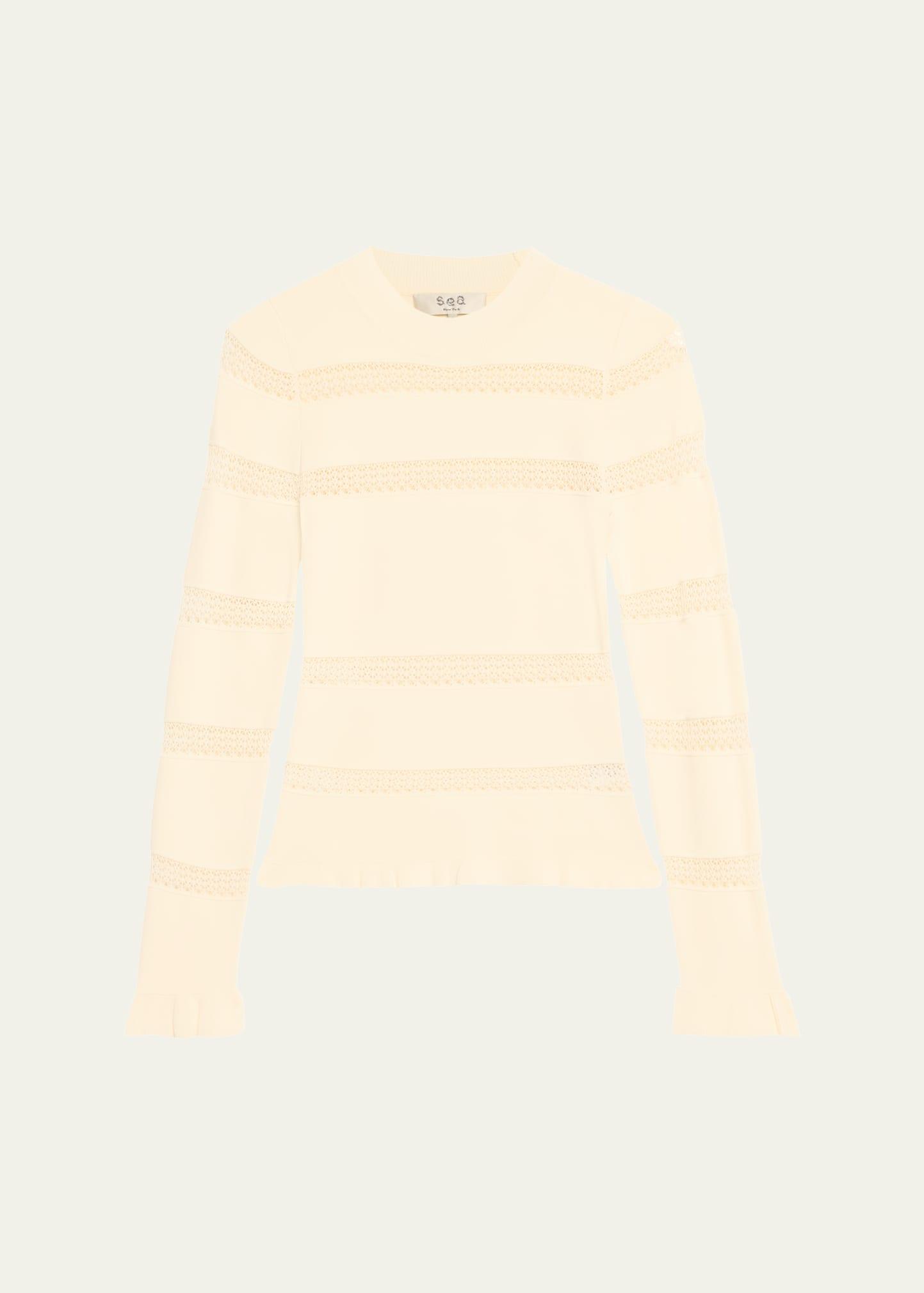 devon long-sleeve knit top