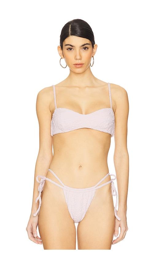 devon windsor belinda bikini top in blush.