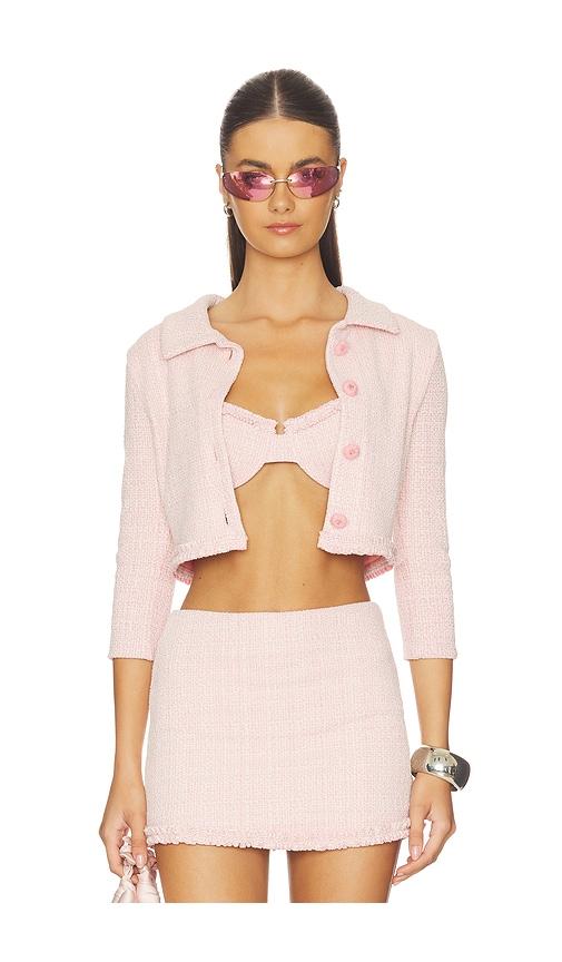 devon windsor brielle jacket in pink.