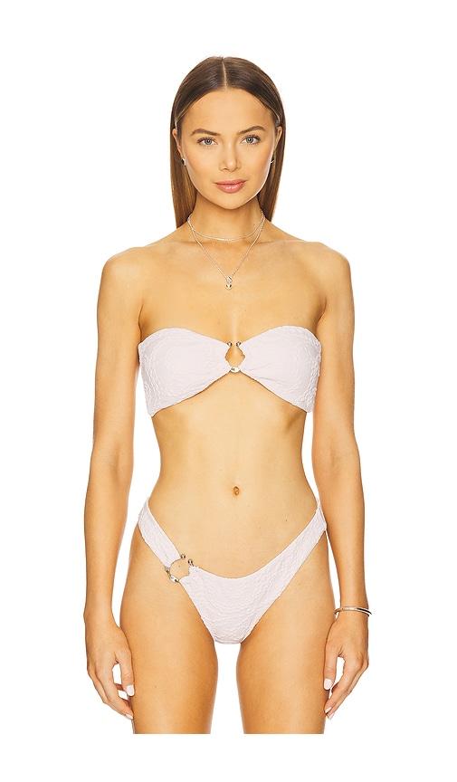 devon windsor calypso bikini top in blush.