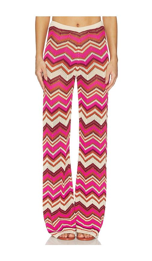 devon windsor cierra pant in fuchsia,brown.