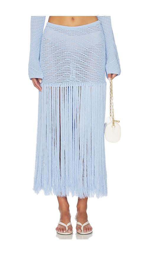 devon windsor edna maxi skirt in baby blue.