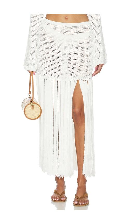 devon windsor edna maxi skirt in ivory.