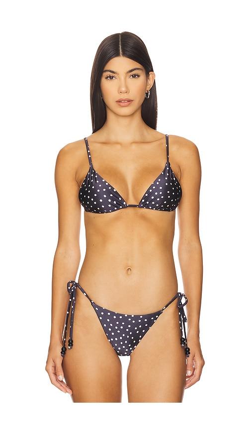 devon windsor emerson bikini top in black.