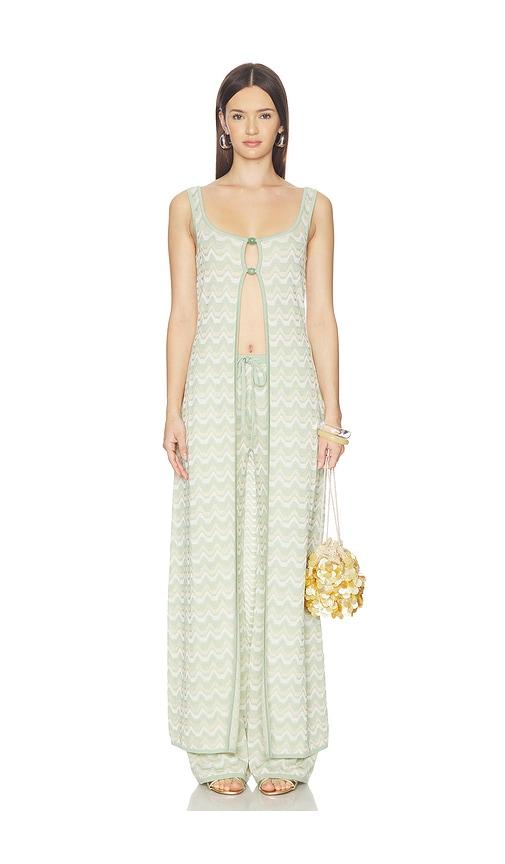 devon windsor fara top in green,gold.