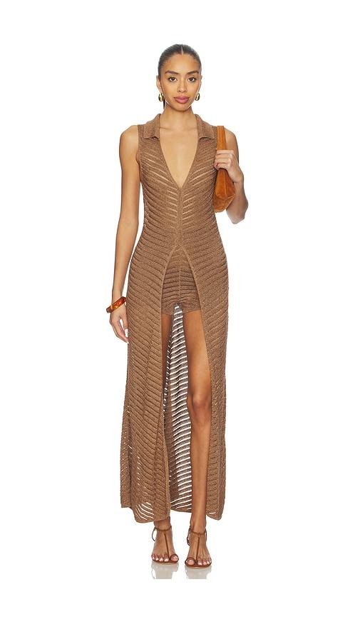 devon windsor gretta top in taupe.