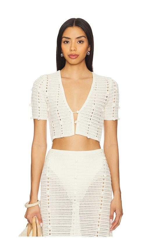devon windsor hada top in cream.