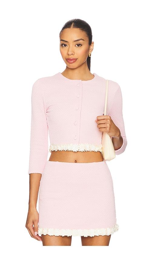 devon windsor harlan jacket in pink.
