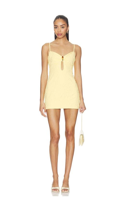 devon windsor imani dress in yellow.