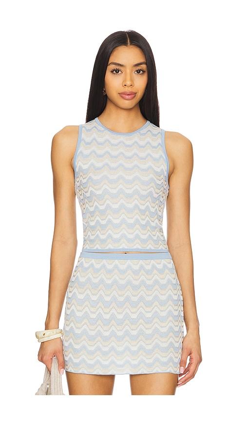 devon windsor lata top in baby blue.