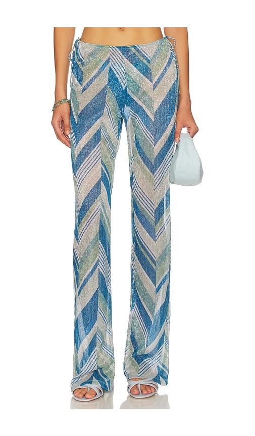 devon windsor ollie wide leg pant in blue.