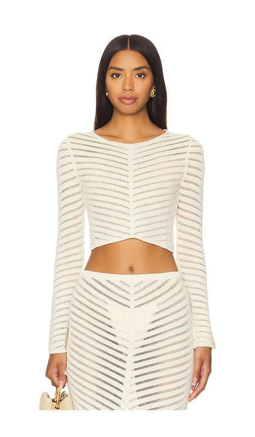 devon windsor raya top in cream.