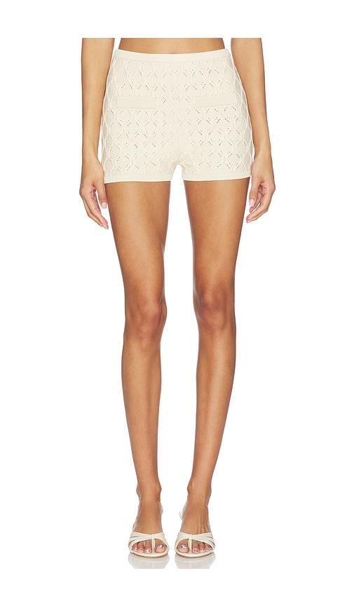 devon windsor rhea short in cream.