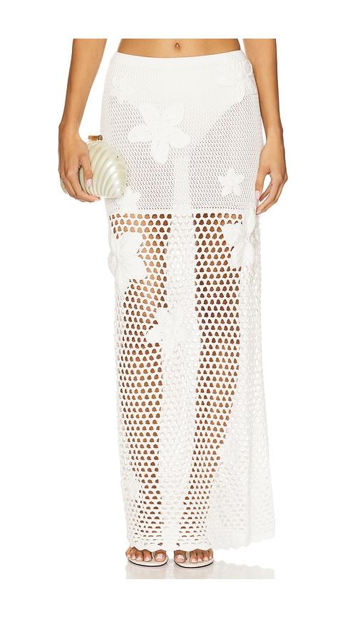 devon windsor roe skirt in white.