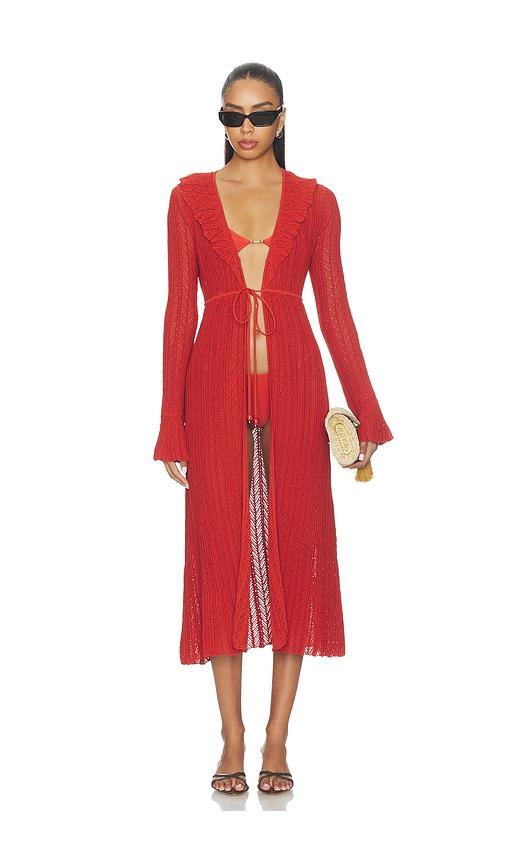devon windsor sienna robe in red.