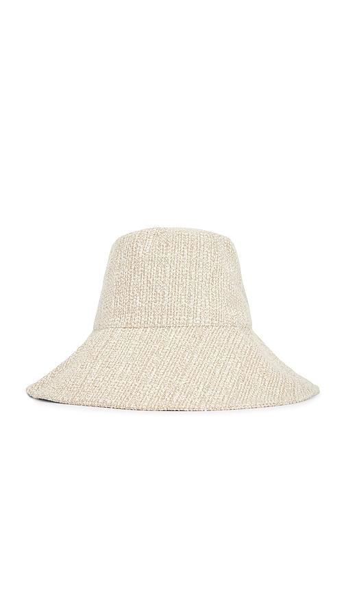 devon windsor sun hat in cream,metallic gold.