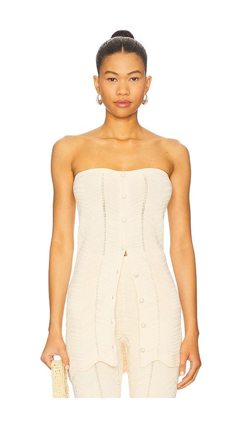 devon windsor tiffany top in cream.