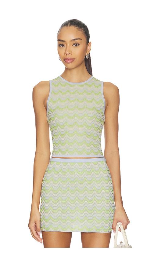 devon windsor x revolve lata top in mint,baby blue.