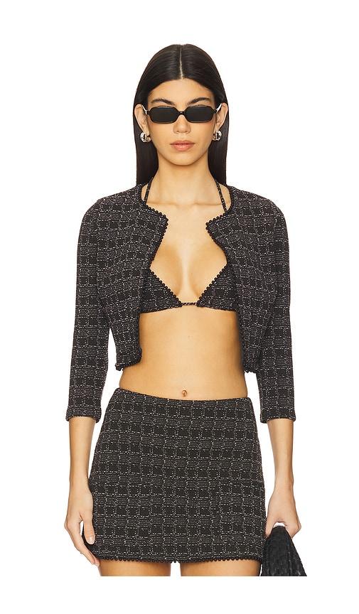 devon windsor x revolve mimi jacket in charcoal.