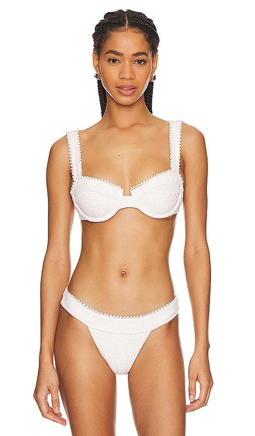 devon windsor x revolve palmer bikini top in cream.