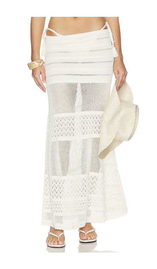 devon windsor yasmin skirt in cream.
