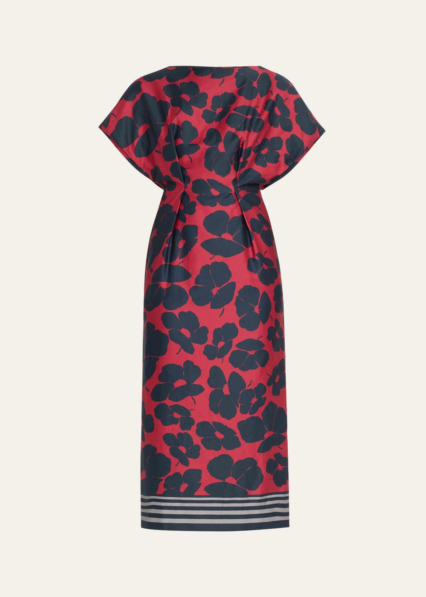 dezos floral-print midi dress