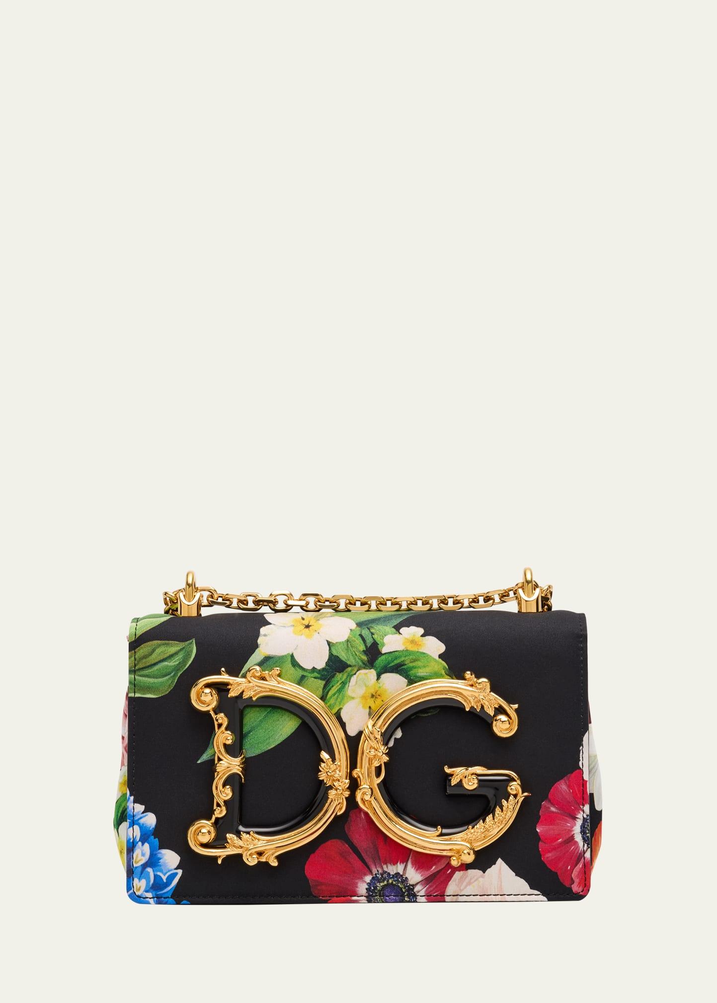 dg girls floral flap chain crossbody bag