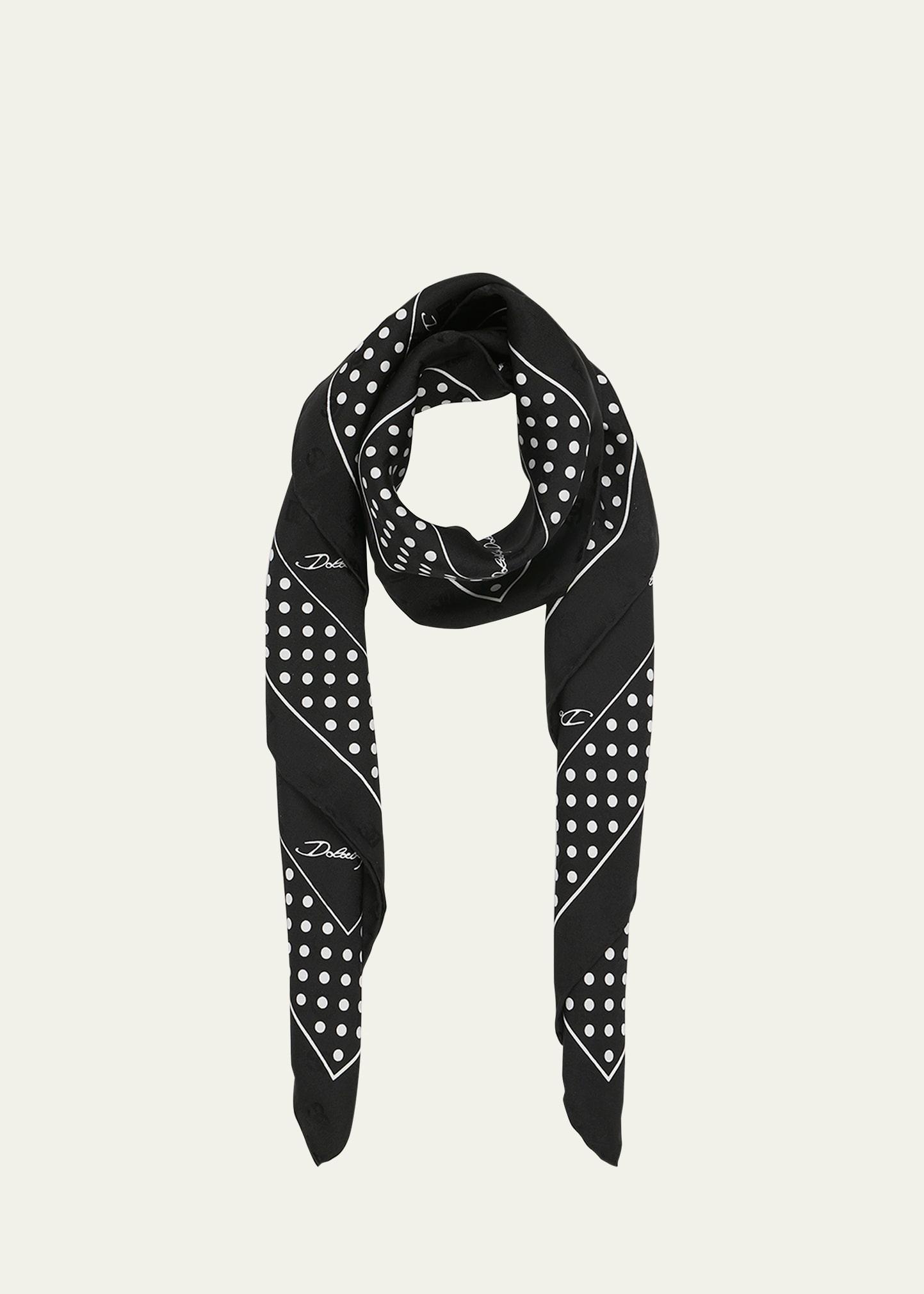 dg monogram jacquard  silk twill scarf