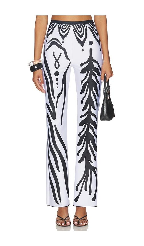 di petsa iris lycra long trouser in white.