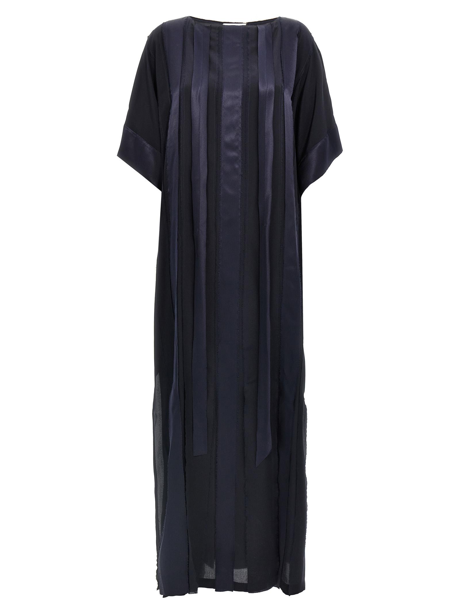 di. la3 pari' caftano dress blue silk - women