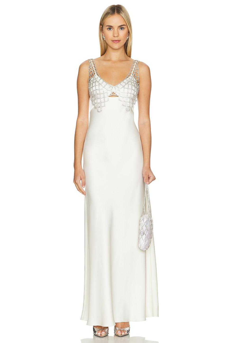 diamante bralette maxi dress