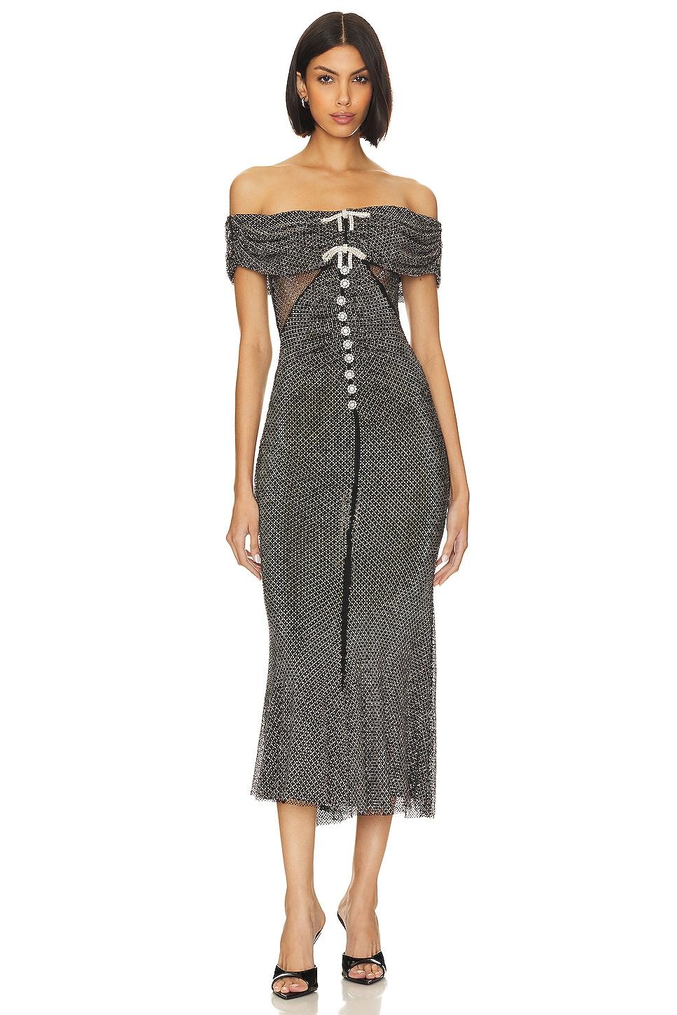 diamante midi dress