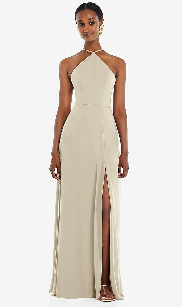 diamond halter maxi dress with adjustable straps
