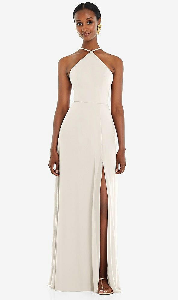 diamond halter maxi dress with adjustable straps