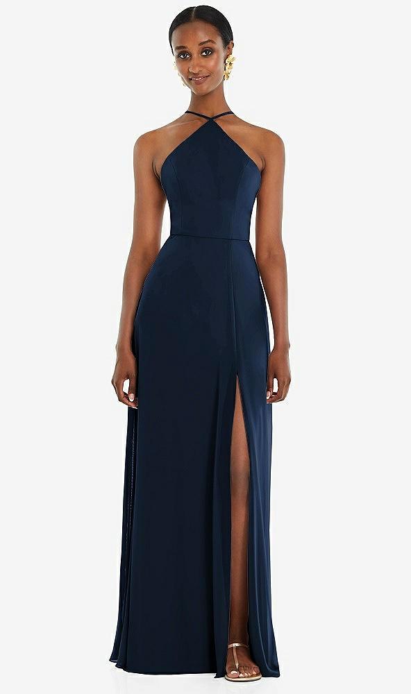 diamond halter maxi dress with adjustable straps