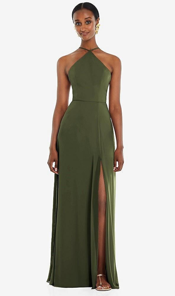 diamond halter maxi dress with adjustable straps