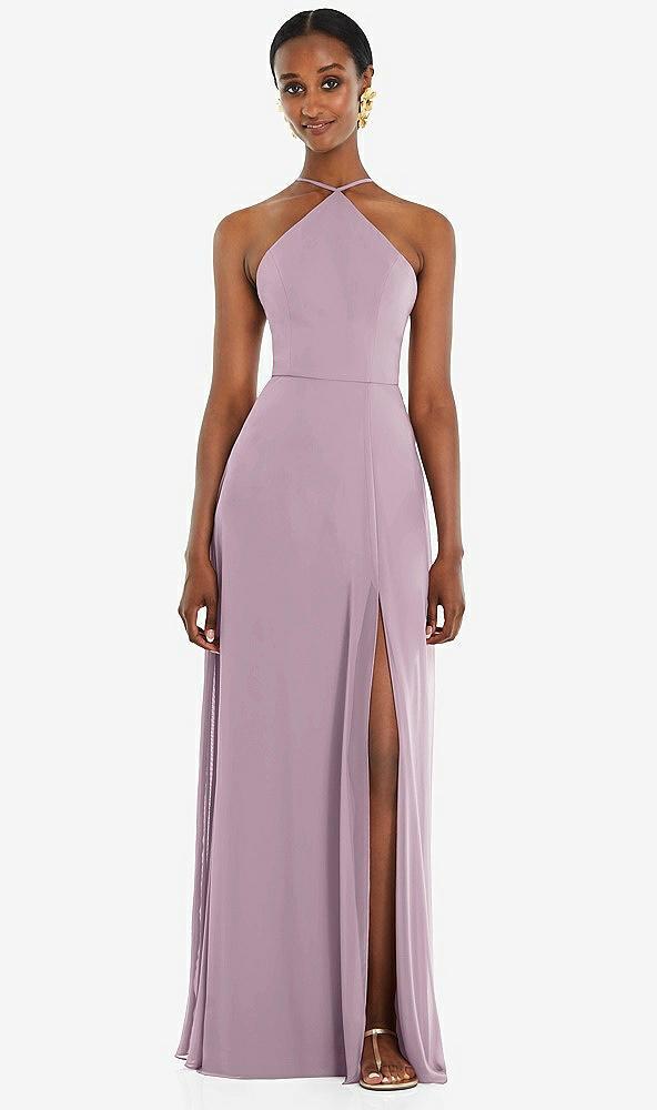 diamond halter maxi dress with adjustable straps