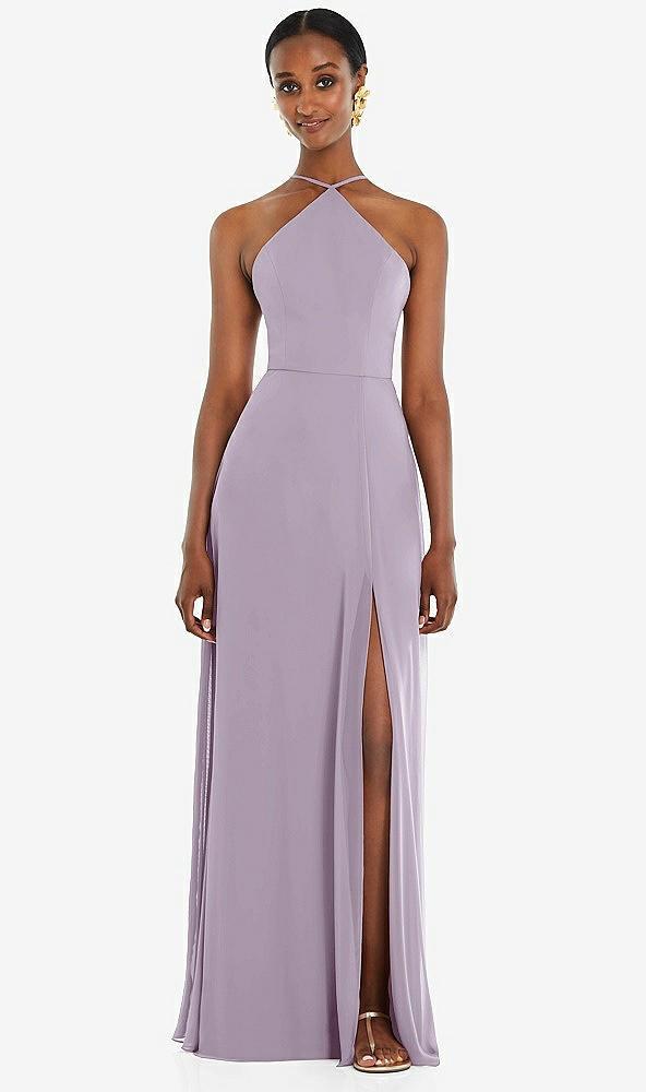 diamond halter maxi dress with adjustable straps